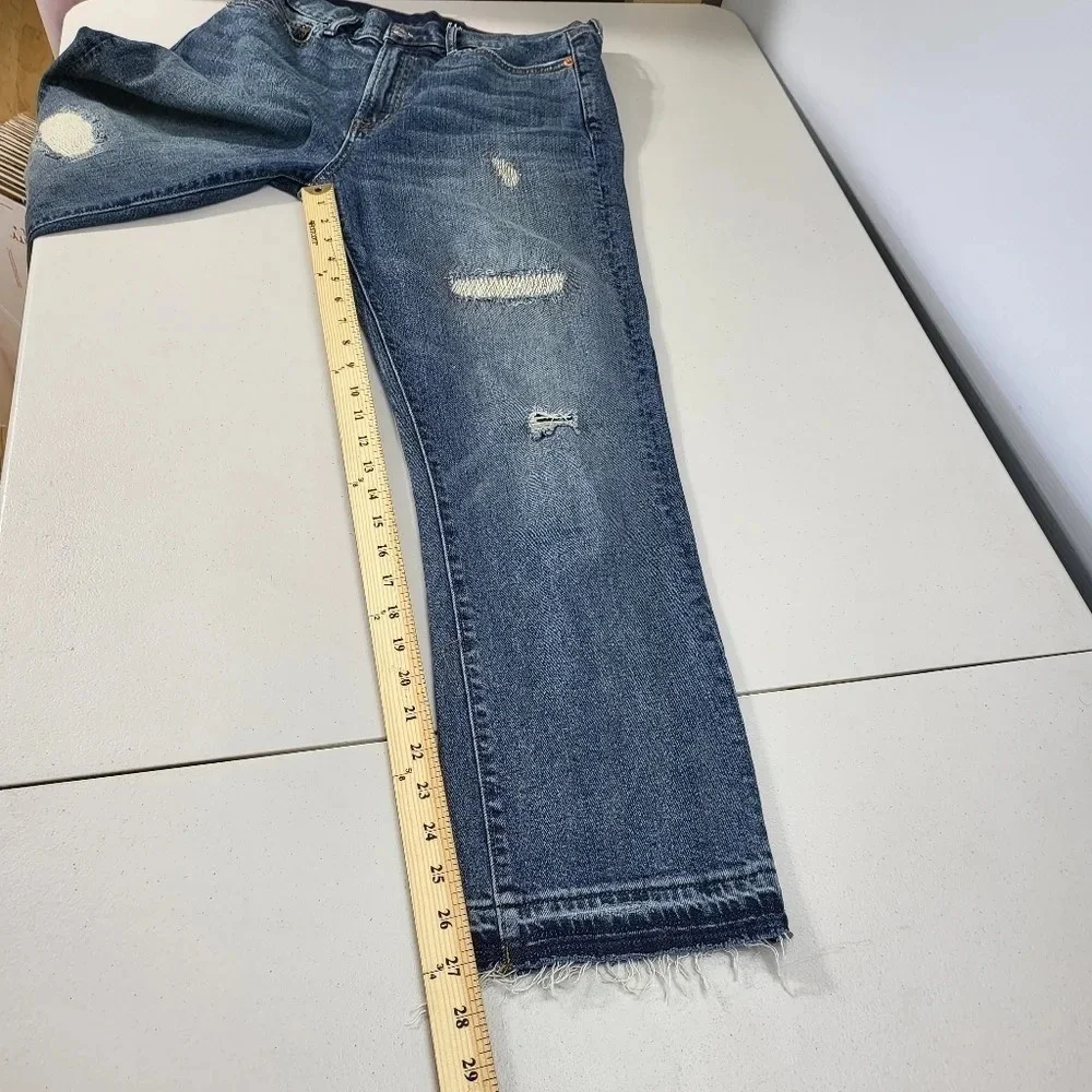 GAP Denim Distressed High Rise Straight Jeans Sz 29R